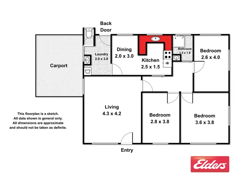 Floorplan of Homely house listing, 6 BAWDEN STREET, Leongatha VIC 3953