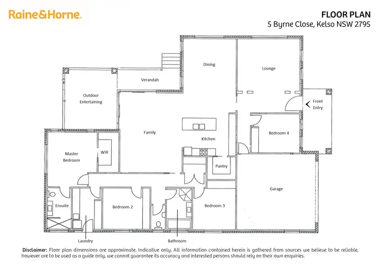 Floorplan of Homely house listing, 5 Byrne Close, Kelso NSW 2795