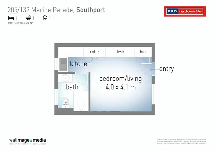 Floorplan of Homely unit listing, 205/132 Marine Parade, Southport QLD 4215