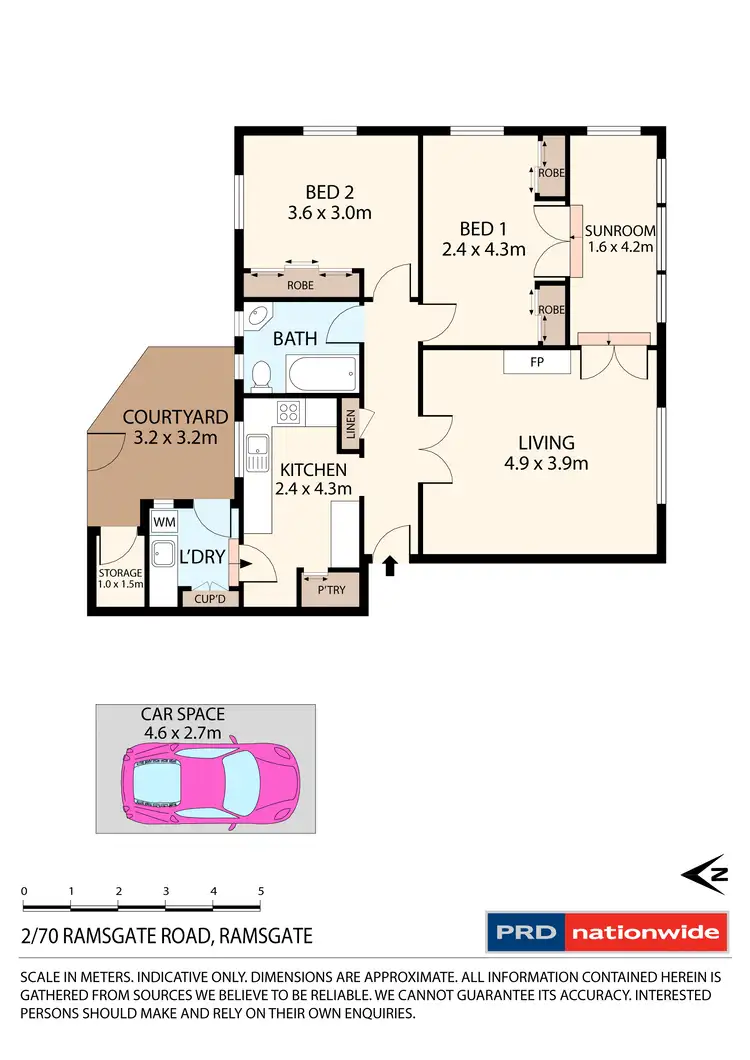 Floorplan of Homely apartment listing, 2/70 Ramsgate Road, Ramsgate NSW 2217