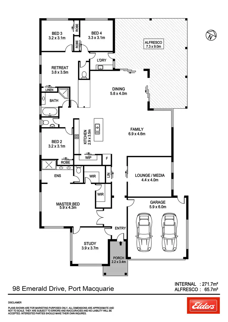 Floorplan of Homely house listing, 98 Emerald Drive, Port Macquarie NSW 2444