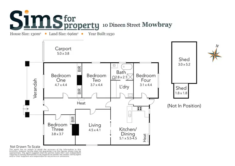 Floorplan of Homely house listing, 10 Dineen Street, Mowbray TAS 7248