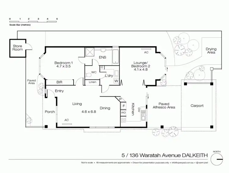 Floorplan of Homely villa listing, 5/136 Waratah Avenue, Dalkeith WA 6009