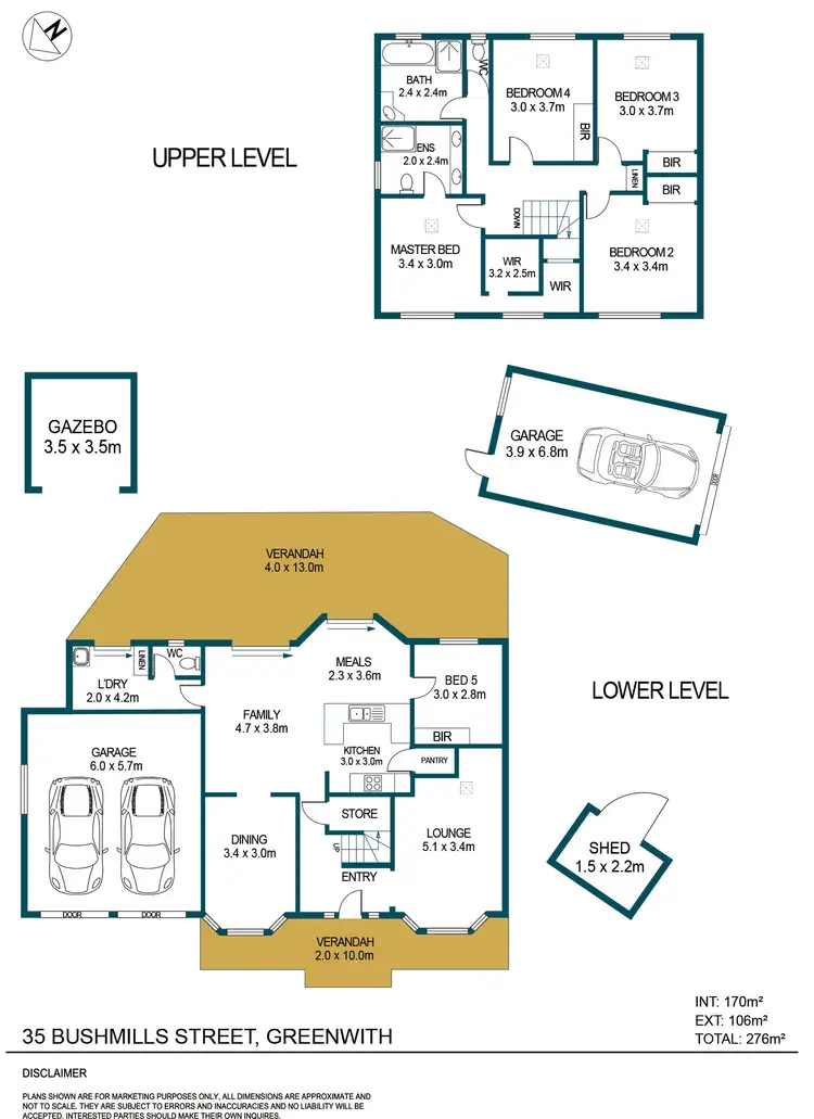 Floorplan of Homely house listing, 35 Bushmills Street, Greenwith SA 5125
