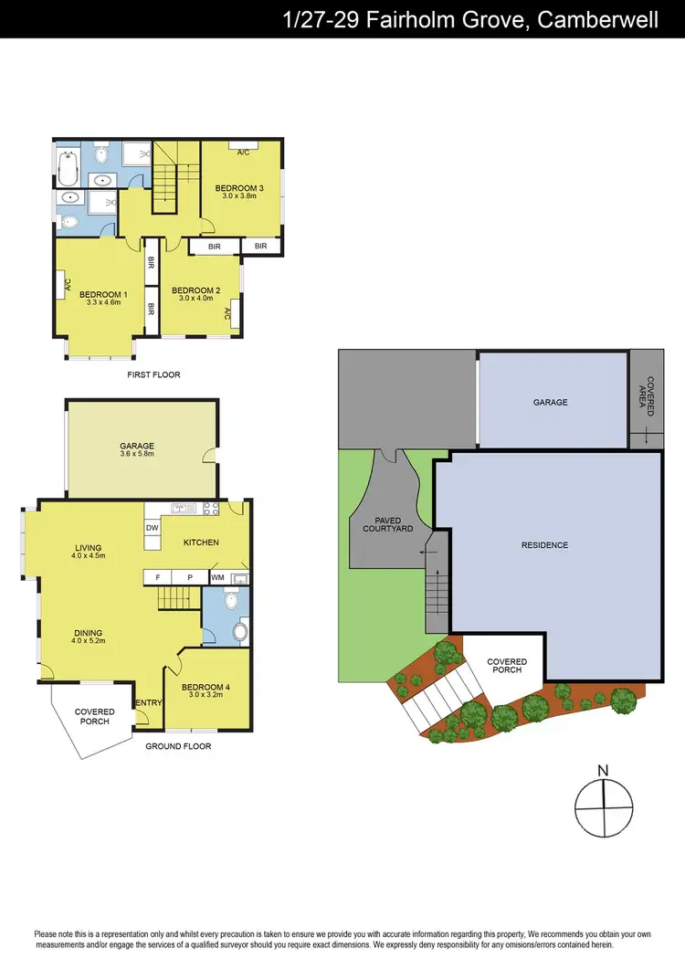 Floorplan of Homely townhouse listing, 1/27 Fairholm Grove, Camberwell VIC 3124