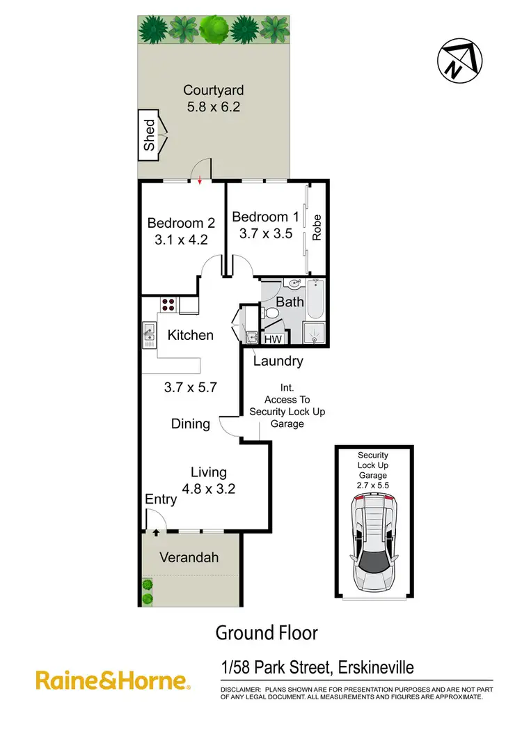 Floorplan of Homely apartment listing, 1/58 Park Street, Erskineville NSW 2043