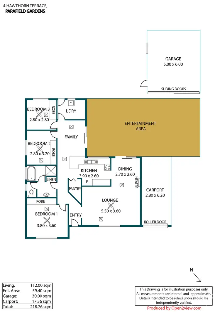 Floorplan of Homely house listing, 4 Hawthorn Terrace, Parafield Gardens SA 5107
