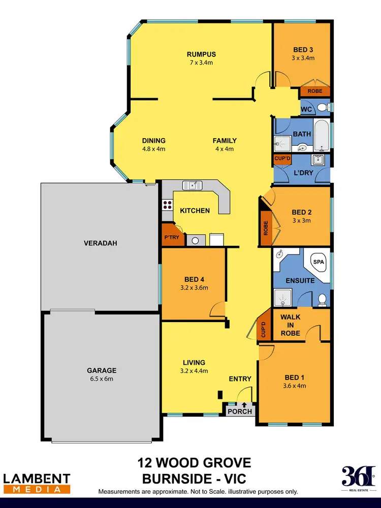 Floorplan of Homely house listing, 12 wood grove, Burnside VIC 3023
