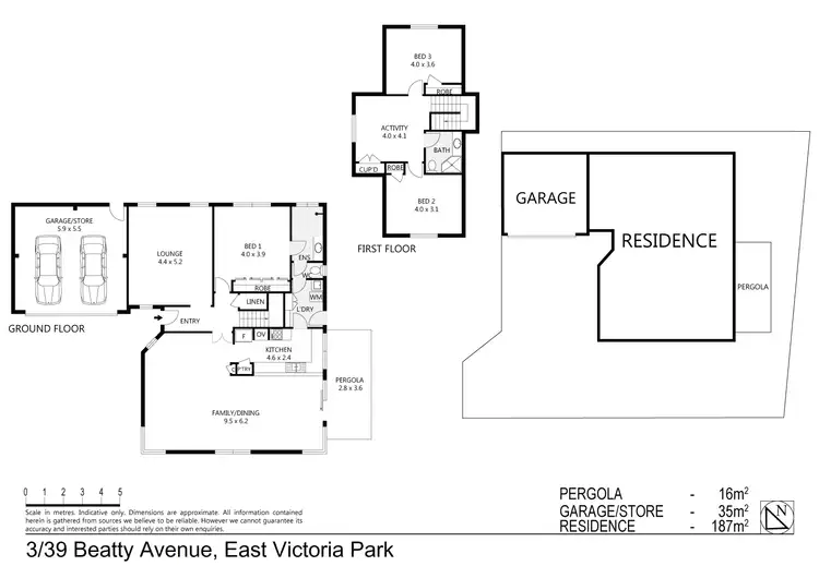 Floorplan of Homely townhouse listing, 3/39 Beatty Avenue, East Victoria Park WA 6101