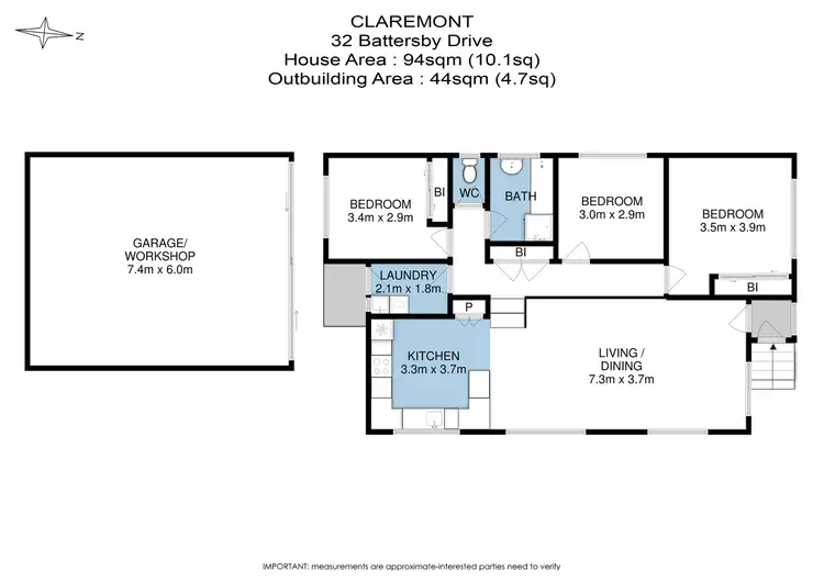 Floorplan of Homely house listing, 32 Battersby Drive, Claremont TAS 7011