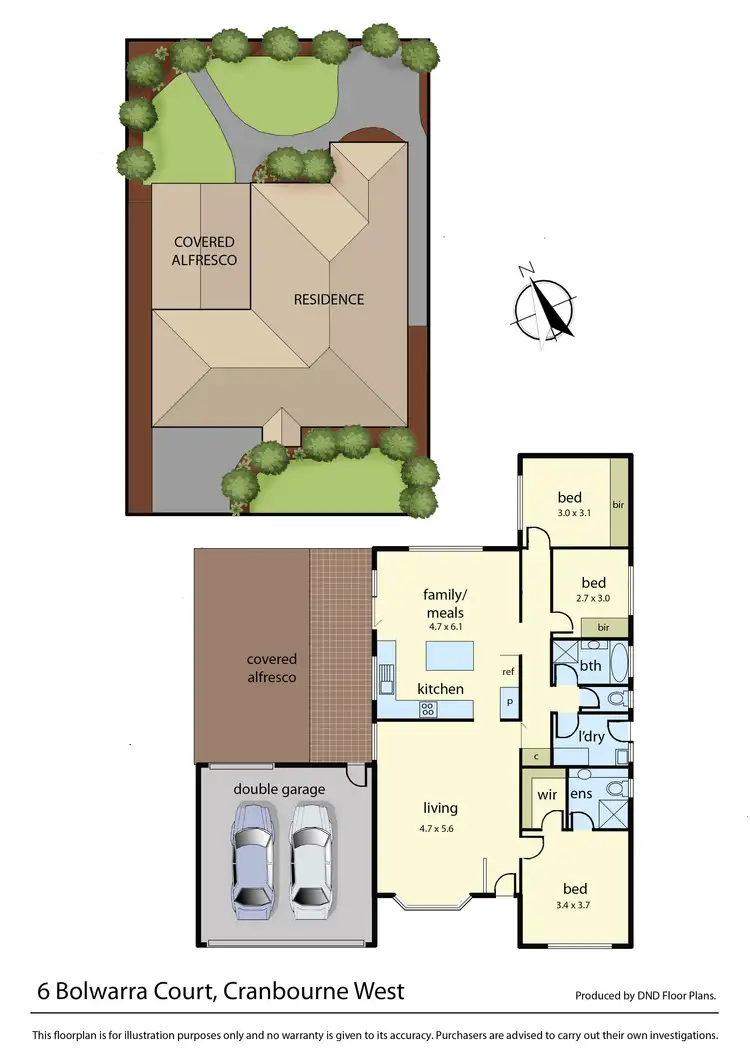 Floorplan of Homely house listing, 6 Bolwarra Court, Cranbourne West VIC 3977