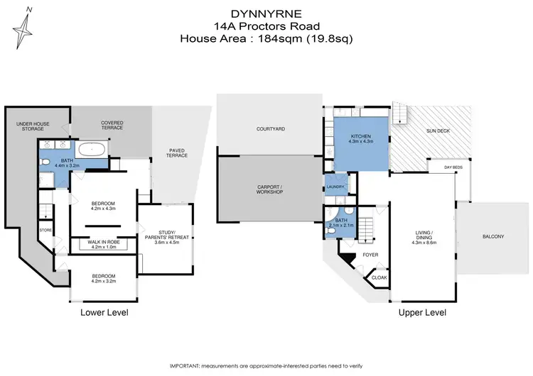 Floorplan of Homely house listing, 14A Proctors Road, Dynnyrne TAS 7005