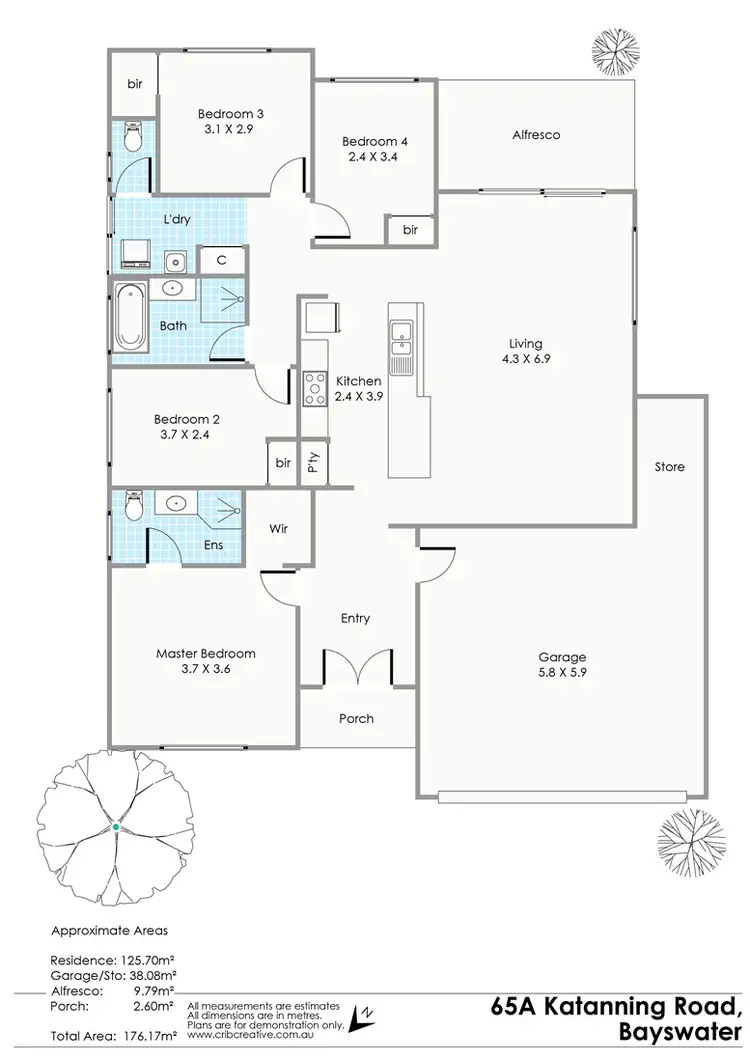 Floorplan of Homely house listing, 65B Katanning Street, Bayswater WA 6053