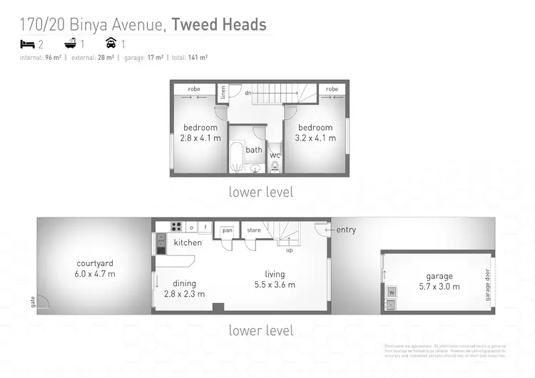 Floorplan of Homely townhouse listing, 170/20 Binya Ave, Tweed Heads NSW 2485