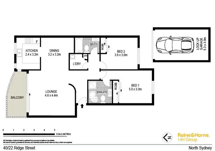 Floorplan of Homely apartment listing, 40/22 Ridge Street, North Sydney NSW 2060