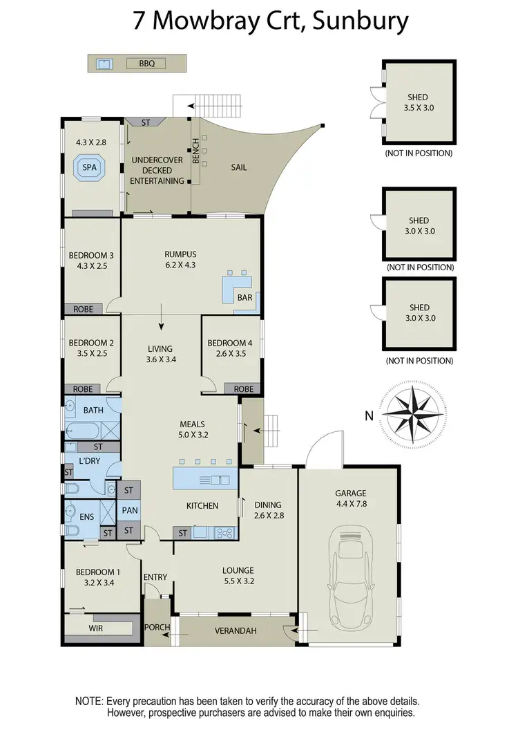 Floorplan of Homely house listing, 7 Mowbray Court, Sunbury VIC 3429