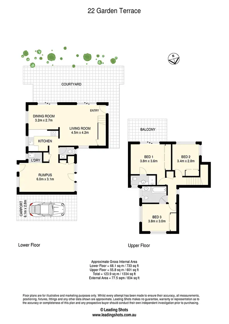Floorplan of Homely townhouse listing, 22 Garden Terrace, Newmarket QLD 4051
