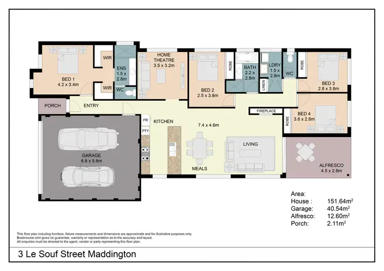 Floorplan of Homely house listing, 3 Le Souef Street, Maddington WA 6109