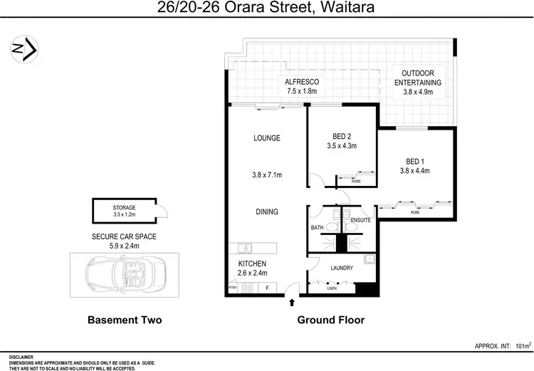 Floorplan of Homely apartment listing, 26/20-26 Orara Street, Waitara NSW 2077