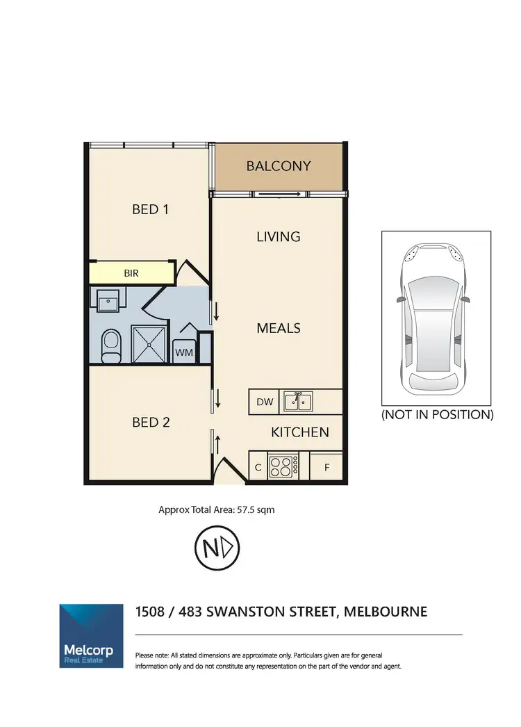 Floorplan of Homely apartment listing, 1508/483 Swanston Street, Melbourne VIC 3000