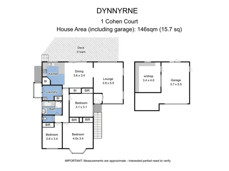 Floorplan of Homely house listing, 1 Cohen court, Claremont TAS 7011