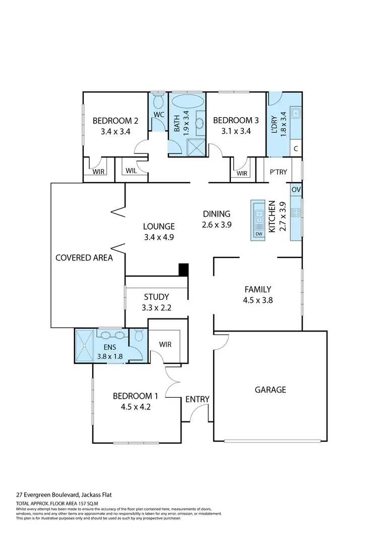 Floorplan of Homely house listing, 27 Evergreen Boulevard, Jackass Flat VIC 3556