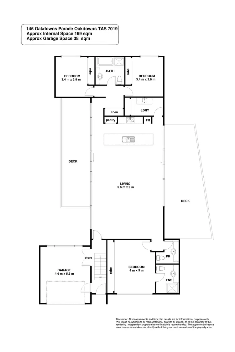 Floorplan of Homely house listing, 145 Oakdowns Parade, Oakdowns TAS 7019