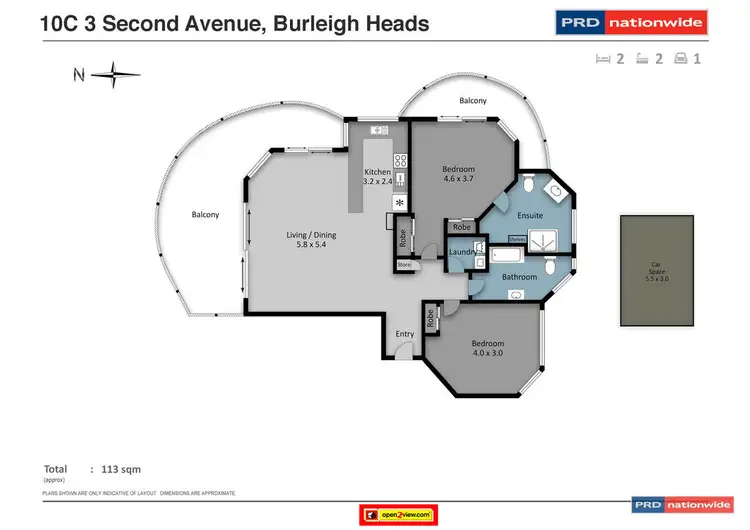 Floorplan of Homely unit listing, 10C/3 Second Ave, Burleigh Heads QLD 4220