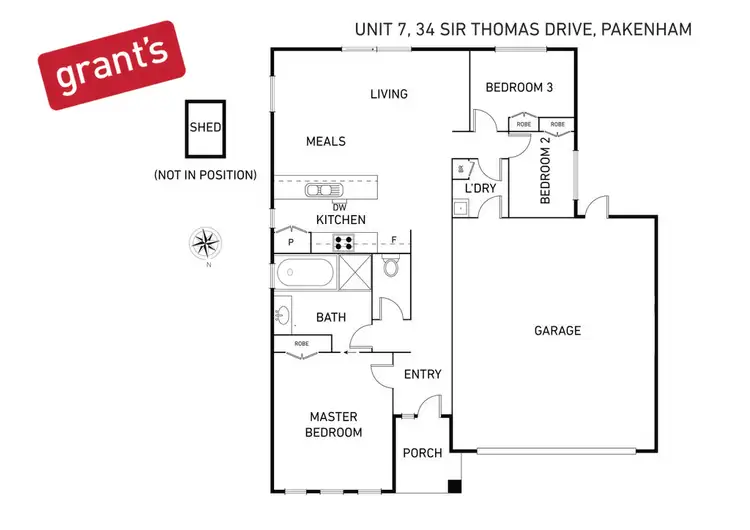 Floorplan of Homely unit listing, 7/34 Sir Thomas Drive, Pakenham VIC 3810