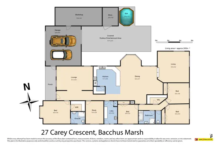 Floorplan of Homely house listing, 27 Carey Crescent, Bacchus Marsh VIC 3340