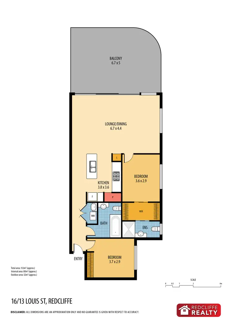 Floorplan of Homely apartment listing, 16/13 Louis Street, Redcliffe QLD 4020