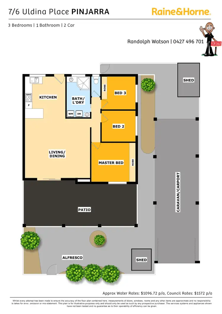 Floorplan of Homely unit listing, 7/6 ULDINA PLACE, Pinjarra WA 6208