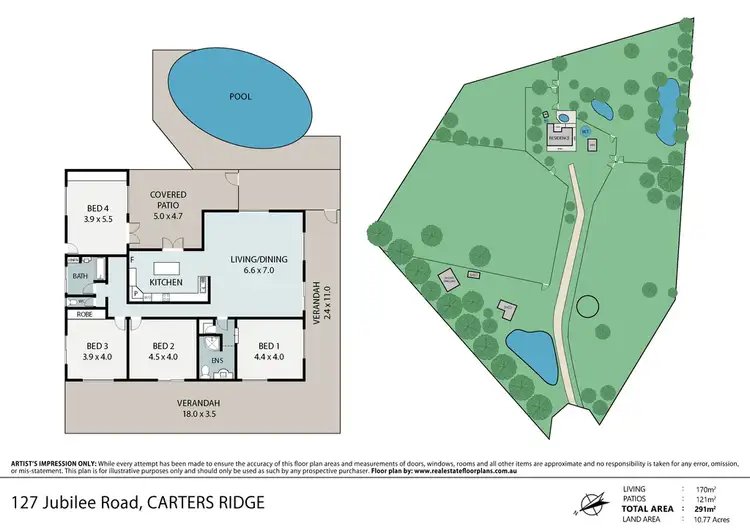 Floorplan of Homely house listing, 127 Jubilee Road, Carters Ridge QLD 4563