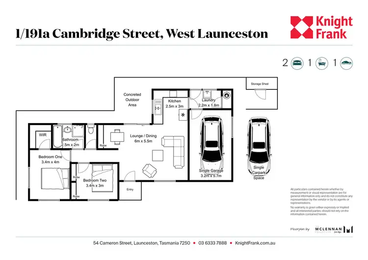 Floorplan of Homely house listing, 1/191a Cambridge Street, West Launceston TAS 7250
