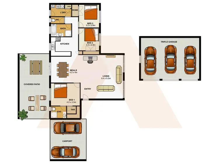 Floorplan of Homely house listing, 36 Flametree Court, Cedar Grove QLD 4285