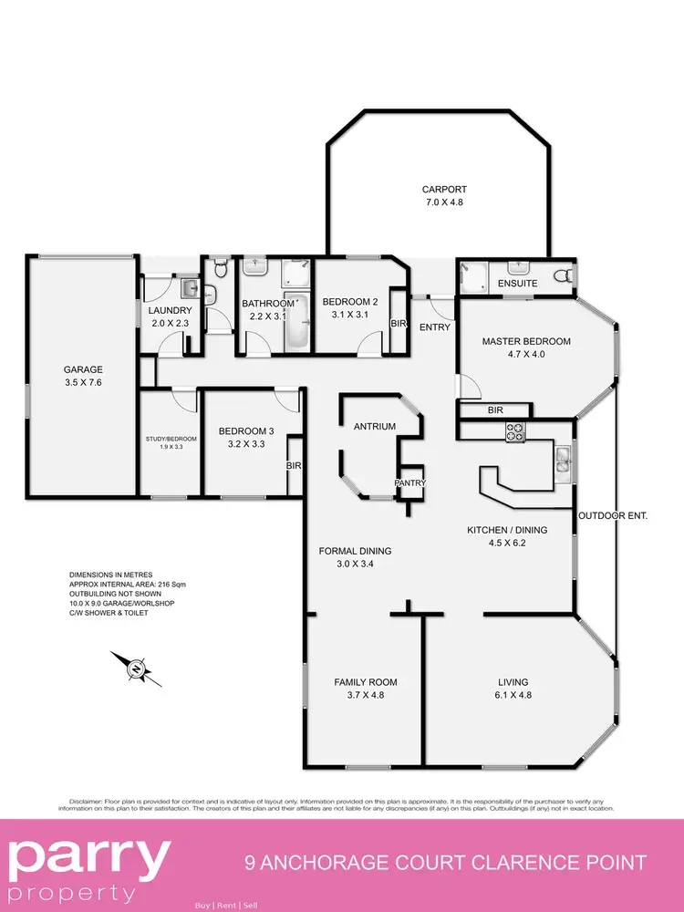Floorplan of Homely house listing, 9 Anchorage Court, Clarence Point TAS 7270