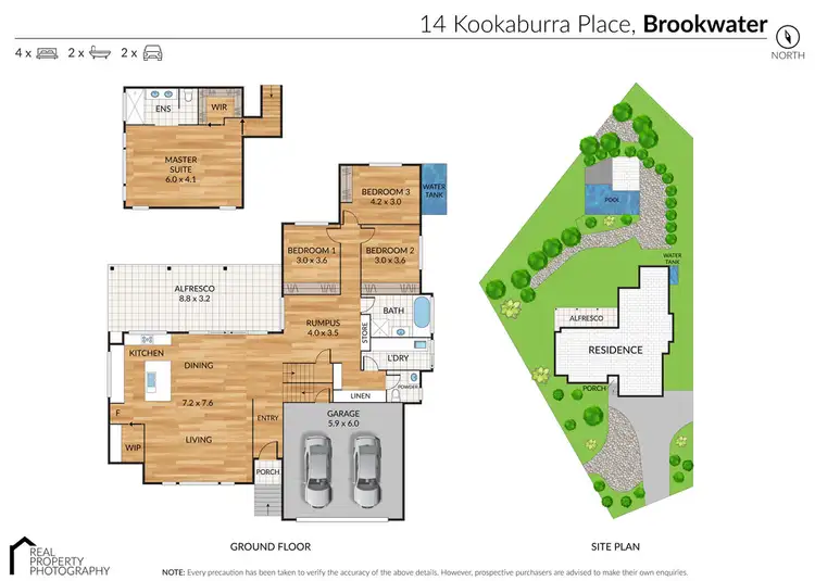 Floorplan of Homely house listing, 14 Kookaburra Place, Brookwater QLD 4300