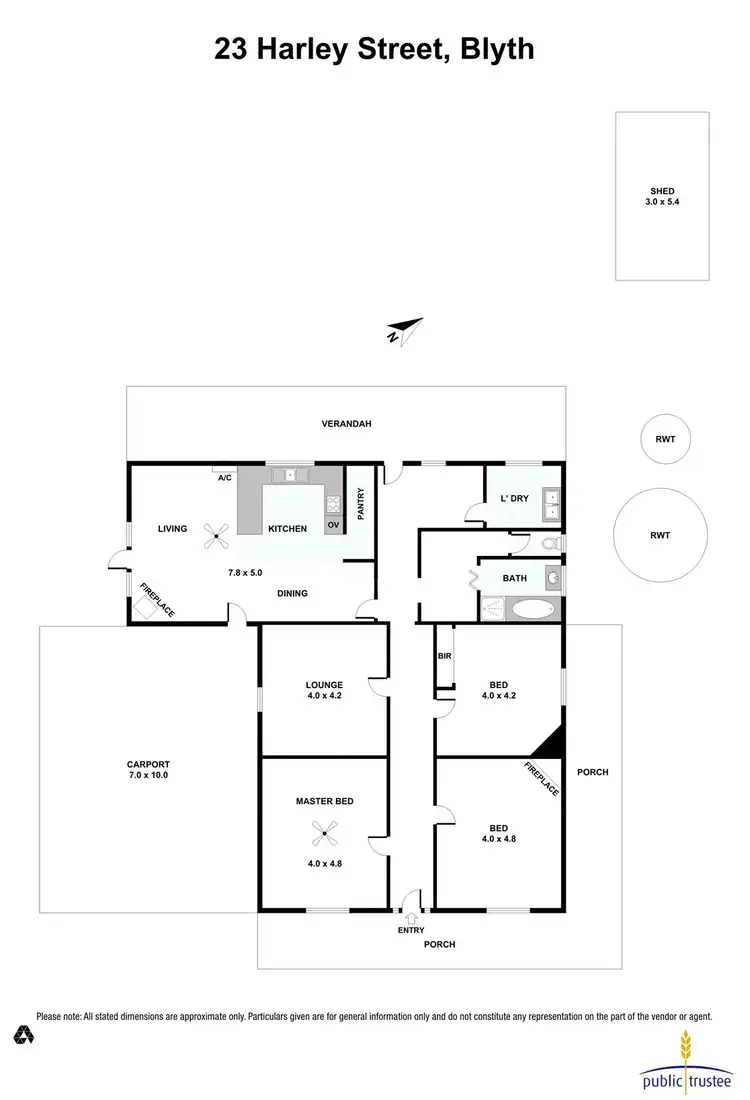 Floorplan of Homely house listing, 23 HARLEY STREET, Blyth SA 5462