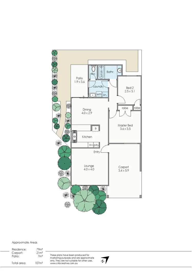 Floorplan of Homely villa listing, 7/157 Eighth Avenue, Inglewood WA 6052