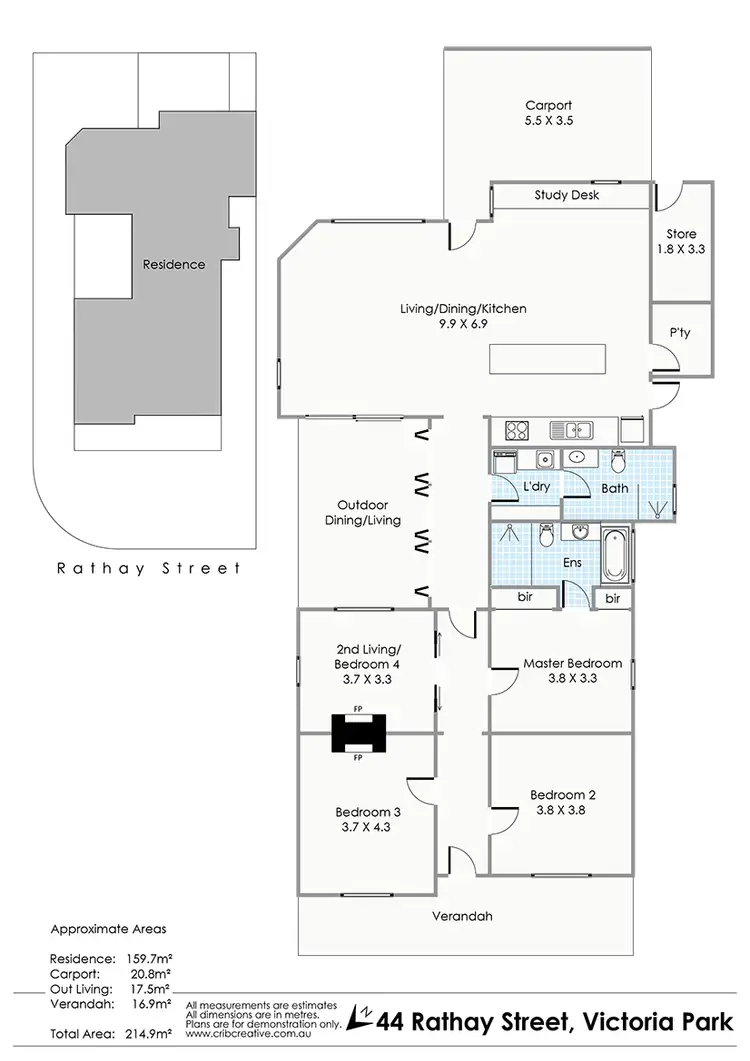 Floorplan of Homely house listing, 44 Rathay Street, Victoria Park WA 6100