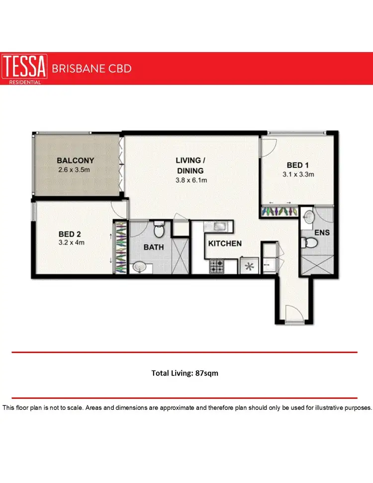 Floorplan of Homely apartment listing, 3205/108 Albert Street, Brisbane City QLD 4000