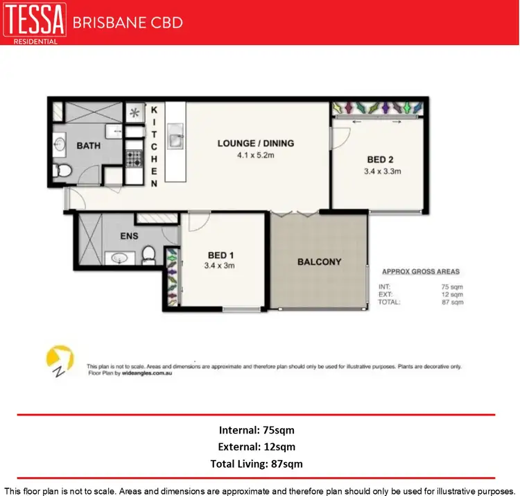 Floorplan of Homely apartment listing, 702/128 Charlotte Street, Brisbane City QLD 4000