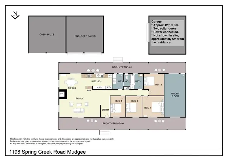 Floorplan of Homely rural property listing, 1198 Spring Creek Road, Mudgee NSW 2850