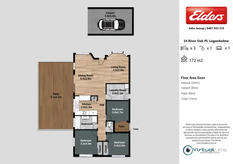Floorplan of Homely house listing, 14 River Oak Place, Loganholme QLD 4129