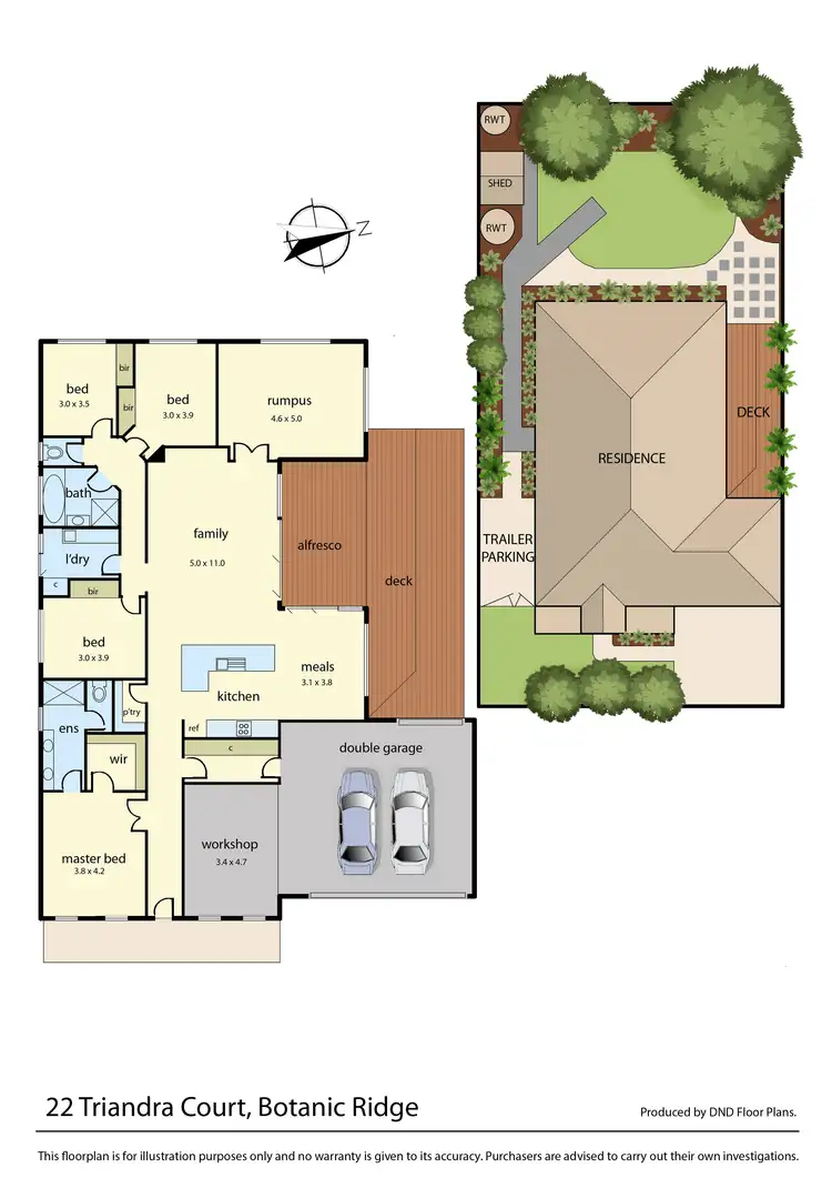 Floorplan of Homely house listing, 22 Triandra Court, Botanic Ridge VIC 3977