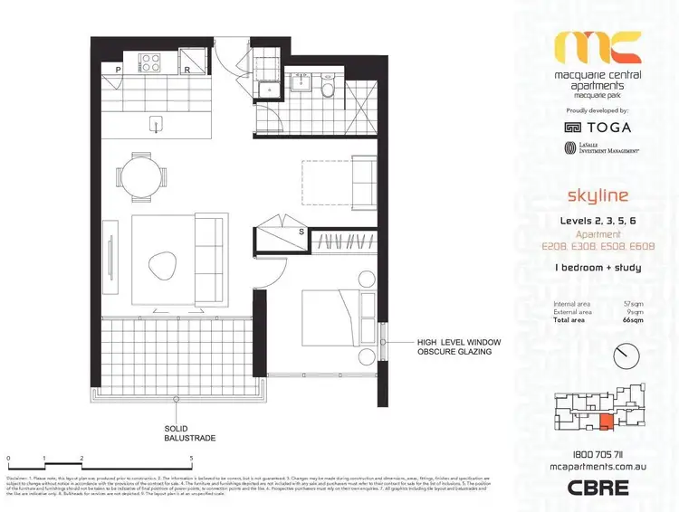 Floorplan of Homely apartment listing, 208/1 Saunders Close, Macquarie Park NSW 2113