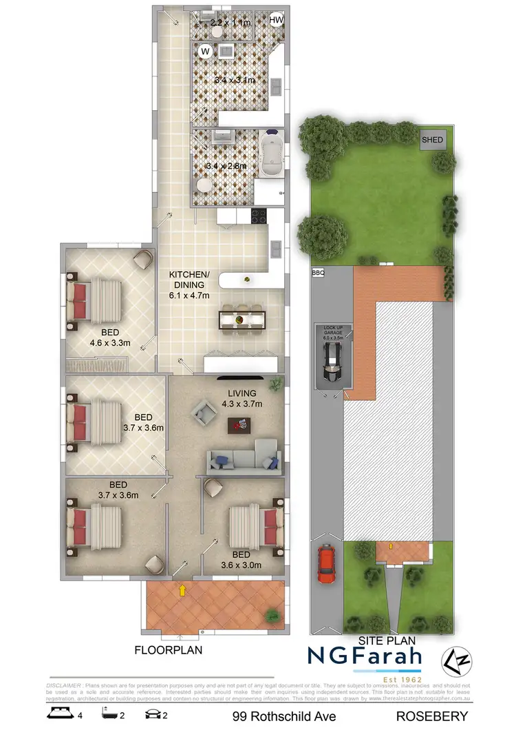 Floorplan of Homely house listing, 99 Rothschild Avenue, Rosebery NSW 2018