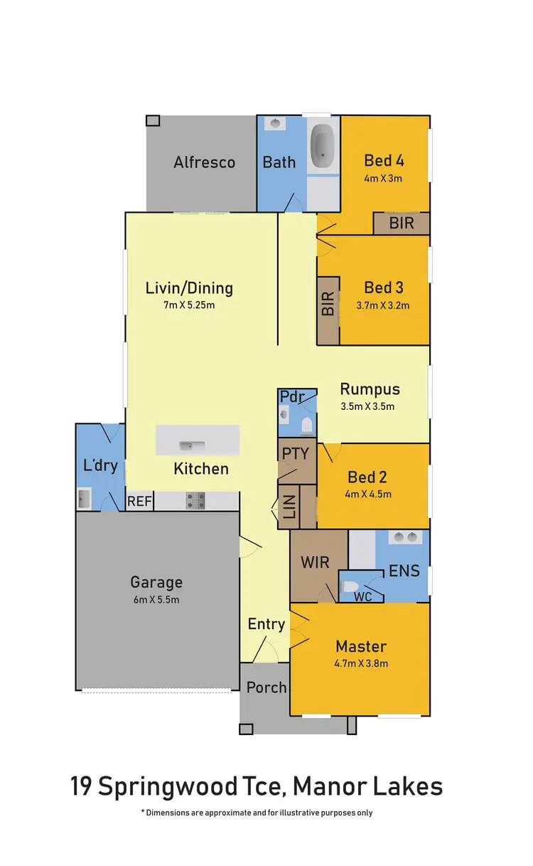 Floorplan of Homely house listing, 19 Springwood Terrace, Manor Lakes VIC 3024