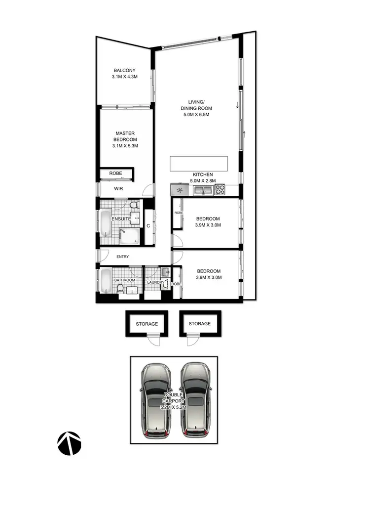 Floorplan of Homely apartment listing, 329/1 Cawood Avenue, Little Bay NSW 2036