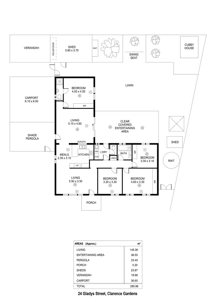 Floorplan of Homely house listing, 24 Gladys Street, Clarence Gardens SA 5039